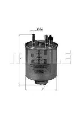 KL638 Mahle Original Filtr paliwa