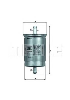 Filtr paliwa Mahle Original KL171 cena, od 8,42 USD