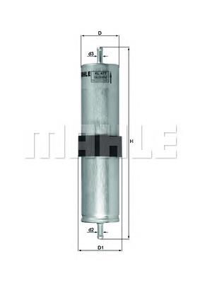 KL477 Mahle Original Filtr paliwa