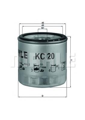 Filtr paliwa Mahle Original KC20 cena, od 11,59 USD
