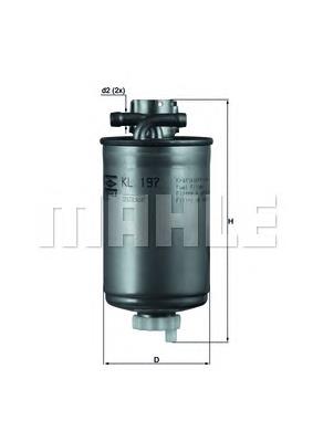 Filtr paliwa Mahle Original KL197 cena, od 20,08 USD