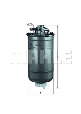 Filtr paliwa Mahle Original KL1571D cena, od 15,01 USD