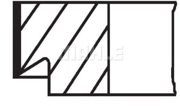 01317N0 Mahle Original Pierścienie tłokowe na 1 cylinder, STD.