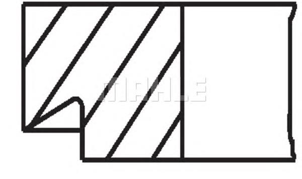 00524N0 Mahle Original Zestaw pierścieni tłokowych do silnika, STD