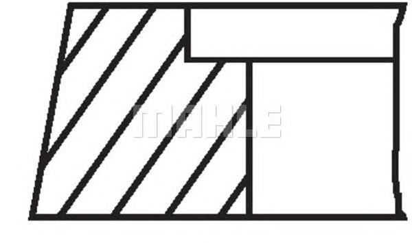 Zestaw pierścieni tłokowych do silnika, 1. naprawa (+0,25) Mahle Original 03031N1 cena, od 12,22 USD