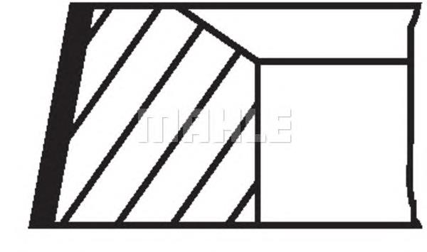 00224N0 Mahle Original Pierścienie tłokowe na 1 cylinder, STD.
