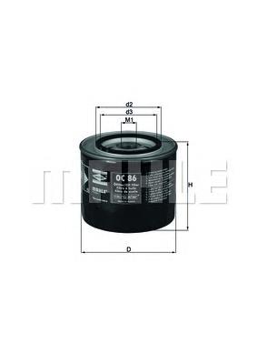 Filtr oleju Mahle Original OC86 cena, od 16,30 USD