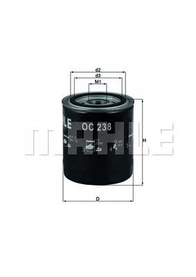 Filtr oleju Mahle Original OC238 cena, od 18,82 USD