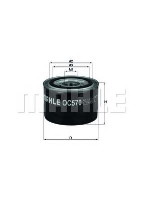 Filtr oleju Mahle Original OC570 cena, od 9,23 USD