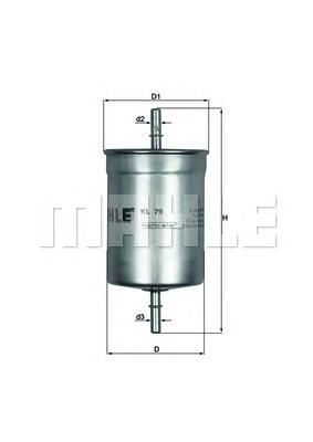 Filtr paliwa Mahle Original KL79