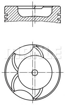 0280402 Mahle Original Tłok, komplet na 1 cylinder, 2. naprawa (+0,50)
