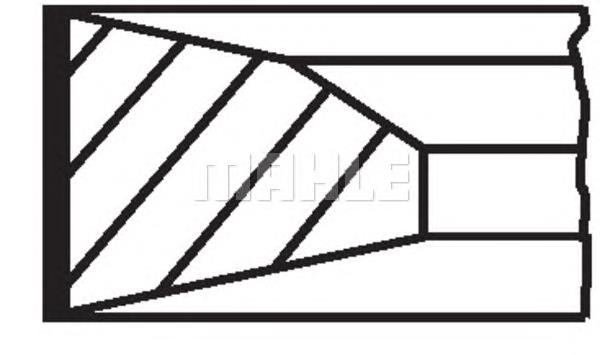Pierścienie tłokowe na 1 cylinder, STD. Mahle Original 00523N0 cena, od 39,85 USD