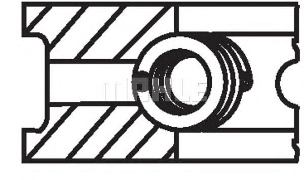 Pierścienie tłokowe na 1 cylinder, STD. Mahle Original 08267N0 cena, od 14,98 USD