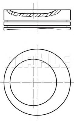 Tłok, komplet do jednego cylindru, 1. naprawa (+0,25) do Mercedes S (W126)