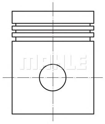 Tłok, komplet na 1 cylinder, 2. naprawa (+0,50) 0222702 Mahle Original