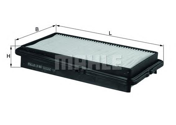 Filtr powietrza Mahle Original LX667 cena, od 9,73 USD
