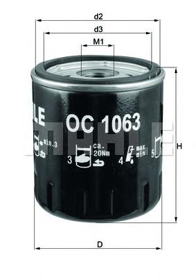 OC1063 Mahle Original filtr oleju