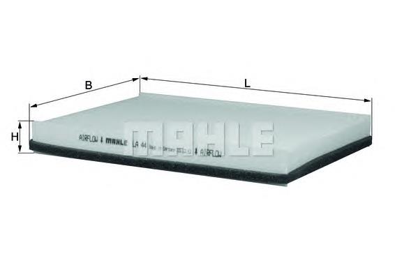 Do koszyka LA44 Mahle Original Filtr kabiny