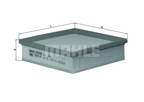 Filtr powietrza Mahle Original LX1846 cena, od 9,42 USD