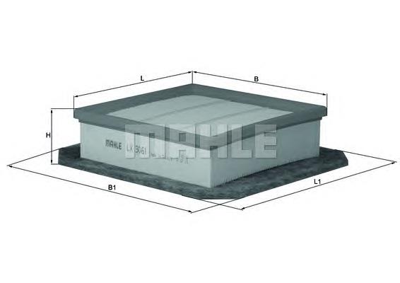 Filtr powietrza Mahle Original LX3061 cena, od 13,40 USD