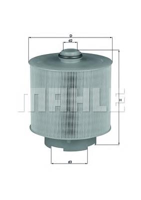 Do koszyka LX10062D Mahle Original Filtr powietrza