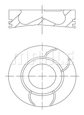 Tłok, komplet na 1 cylinder, 2. naprawa (+0,50) do Mazda 2 DY