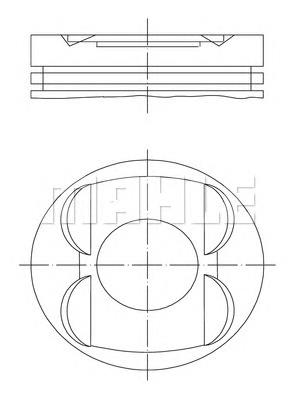 Tłok, komplet do jednego cylindru, STD A1120306617 Mercedes