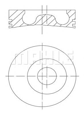 Tłok, komplet do jednego cylindru, 1. naprawa (+0,25) Ford Focus 1 (DAW, DBW)