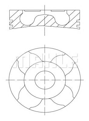 Tłok, komplet na 1 cylinder, 2. naprawa (+0,50) 1023287001 Chrysler