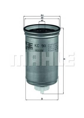 Filtr paliwa Mahle Original KC90 cena, od 14,96 USD
