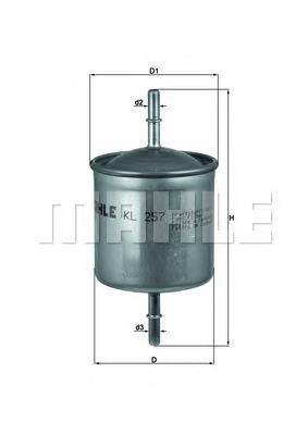Filtr paliwa KL257 Mahle Original