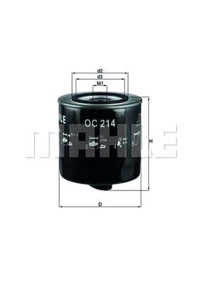 Filtr oleju Mahle Original OC214 cena, od 13,91 USD