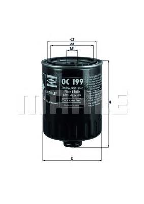 Filtr oleju Mahle Original OC199 cena, od 12,70 USD