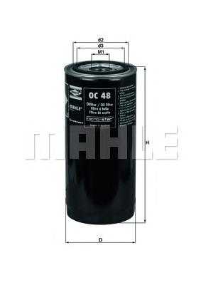 Filtr oleju Mahle Original OC48 cena, od 18,57 USD