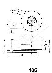 Rolka napinacza paska rozrządu Nissan Prairie M11
