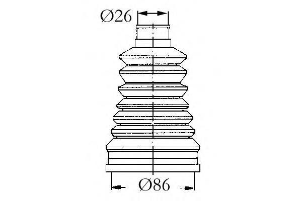 4003440 Sasic Osłona przegubu homokinetycznego półosi przedniej zewnętrzna