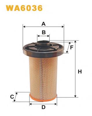 Filtr powietrza WIX WA6036 cena, od 35,13 USD