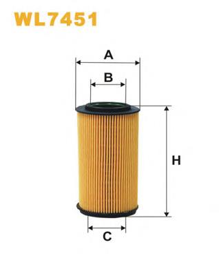 Filtr oleju WIX WL7451 cena, od 9,16 USD