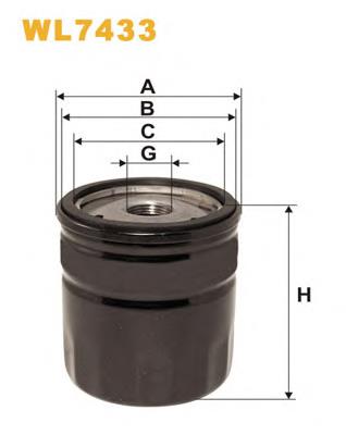 Filtr oleju WIX WL7433 cena, od 7,72 USD