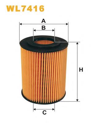 Filtr oleju WIX WL7416 cena, od 8,76 USD