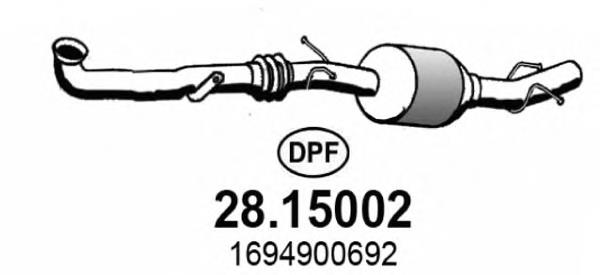 A1694900692 Mercedes Filtr cząstek stałych układu wydechowego