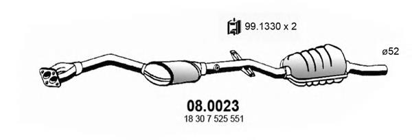 Konwerter-katalizator BMW 18307523730 cena, od 328,62 USD
