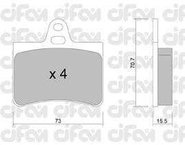 822-333-0 Cifam okładziny (klocki do hamulców tarczowych tylne)