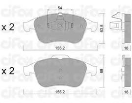 8228032 Cifam Klocki hamulcowe przednie tarczowe