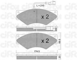 Klocki hamulcowe przednie tarczowe 1906427 Iveco