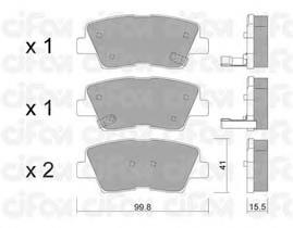 822-886-0 Cifam okładziny (klocki do hamulców tarczowych tylne)