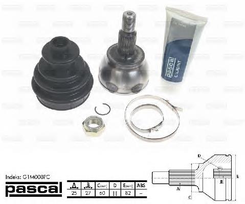 Do koszyka 304829 GKN-Spidan Przegub homokinetyczny przedni zewnętrzny