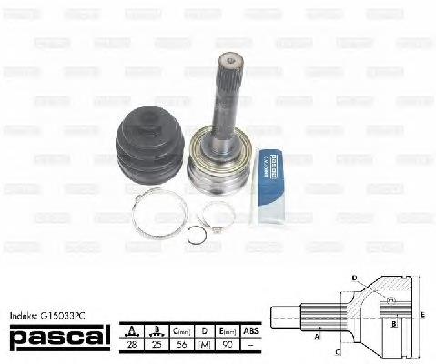 Przegub homokinetyczny przedni zewnętrzny MB526140 Mitsubishi