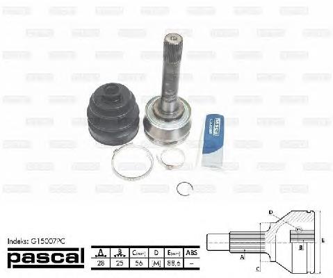 Do koszyka MB526140 Mitsubishi Przegub homokinetyczny przedni zewnętrzny