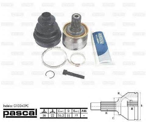 Przegub homokinetyczny przedni zewnętrzny Mazda GR252550XB cena, od 41,62 USD